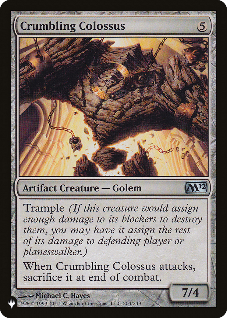 Crumbling Colossus (LIST-M12-204) [Mystery Booster] The List MTG Single Wizards of the Coast