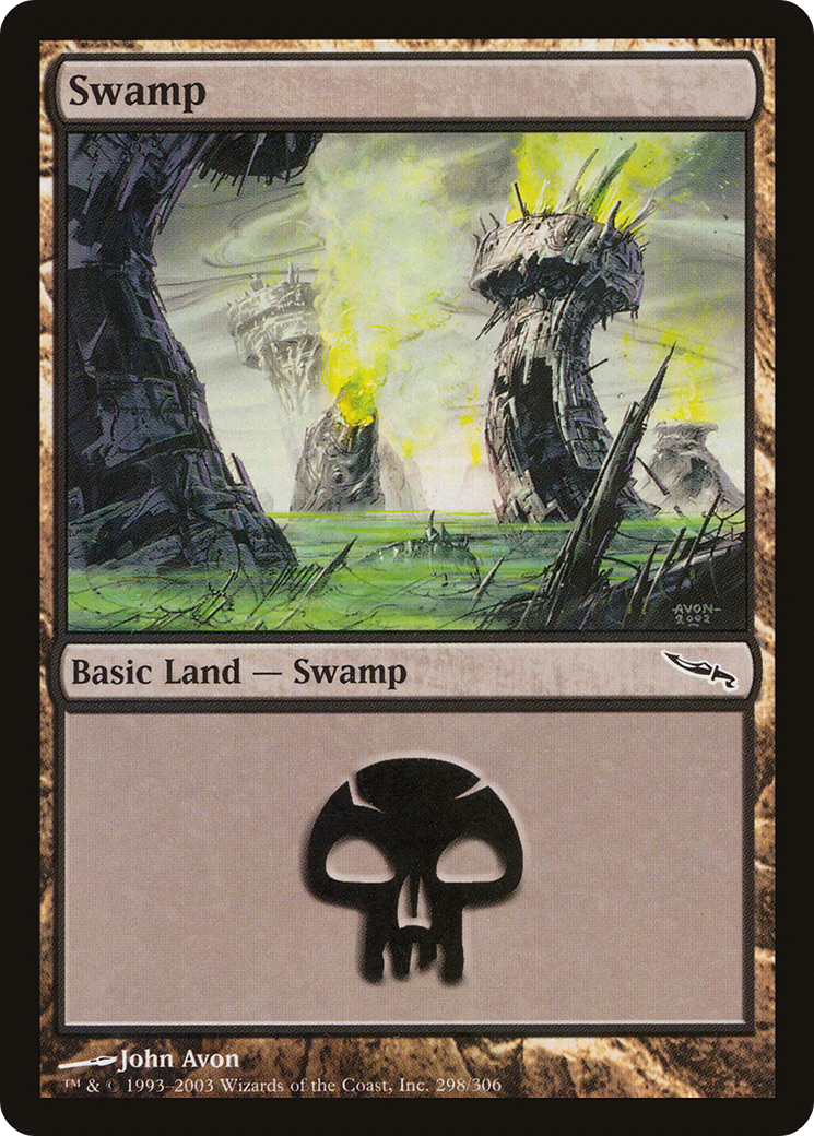 Swamp (MRD-298) [Mirrodin] MTG Single Wizards of the Coast