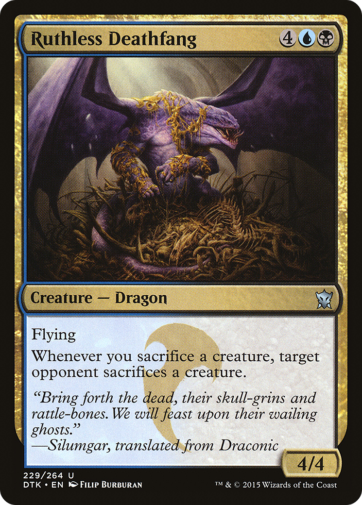 Ruthless Deathfang (DTK-229) [Dragons of Tarkir] Foil MTG Single Wizards of the Coast