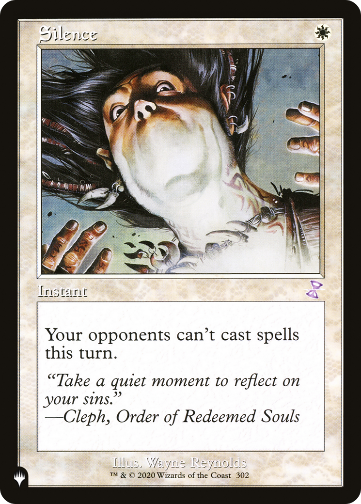 Silence (LIST-302/289) [Mystery Booster] The List MTG Single Wizards of the Coast
