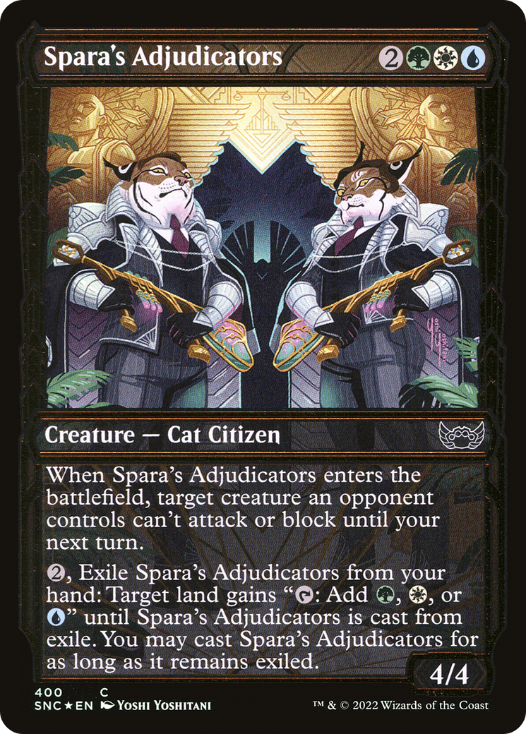 Spara's Adjudicators (Gilded Foil) (SNC-400) [Streets of New Capenna] (Showcase) Foil MTG Single Wizards of the Coast