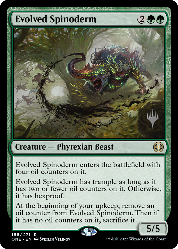 Evolved Spinoderm (PPONE-166P) [Phyrexia: All Will Be One Promos] Foil MTG Single Wizards of the Coast