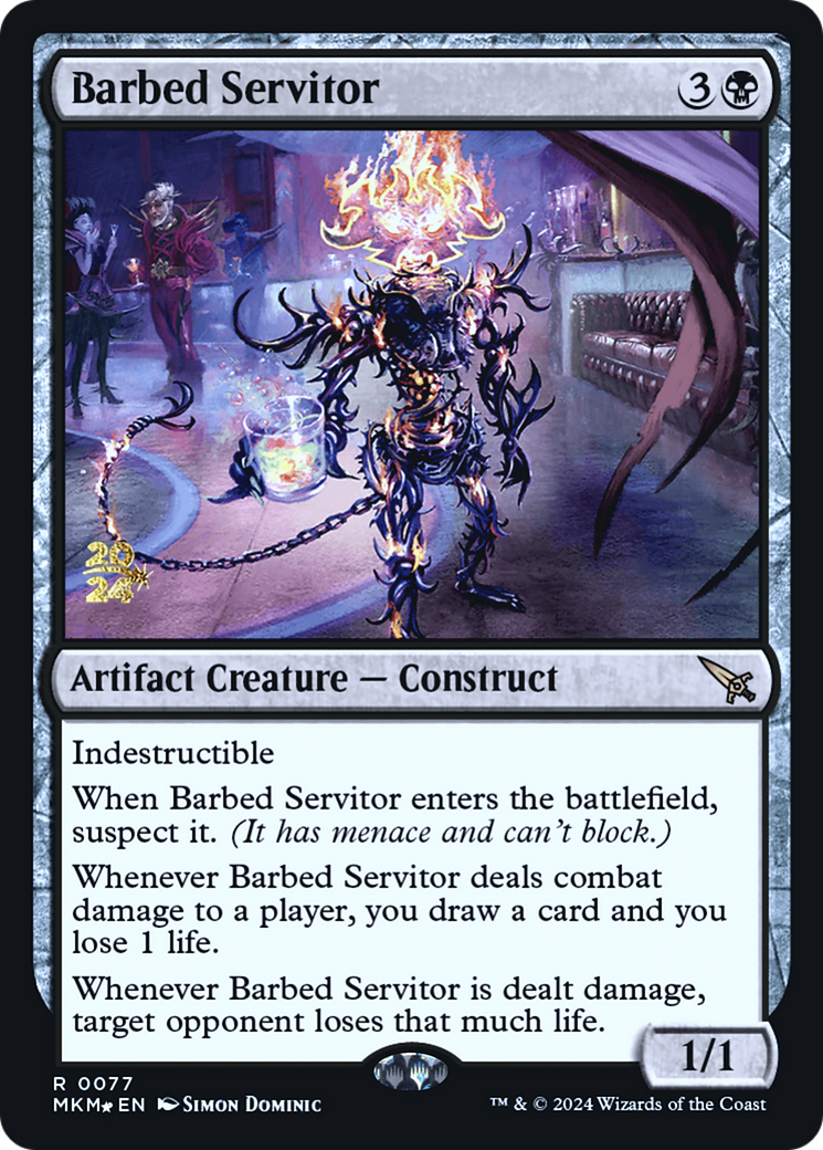 Barbed Servitor (PRE-077) [Murders at Karlov Manor Promos] Foil MTG Single Wizards of the Coast
