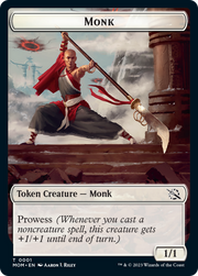 Monk // Kraken Double-Sided Token [Tokens] March of the Machine Tokens MTG Single Magic: The Gathering
