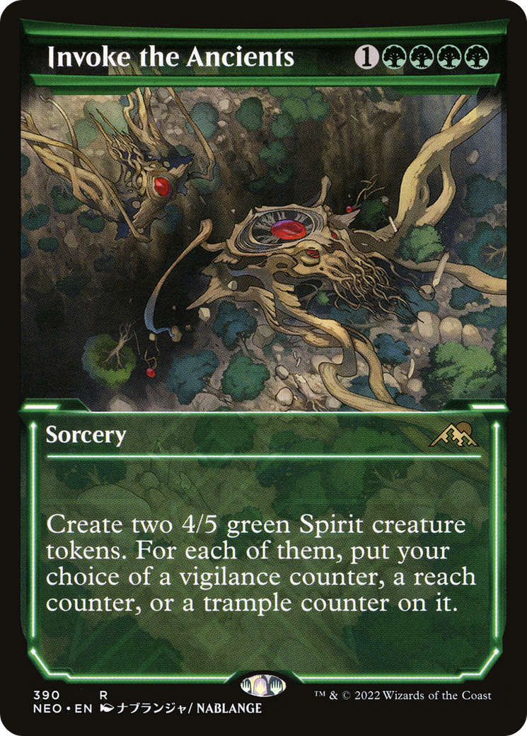 Invoke the Ancients (NEO-390) [Kamigawa: Neon Dynasty] (Showcase) Foil MTG Single Wizards of the Coast