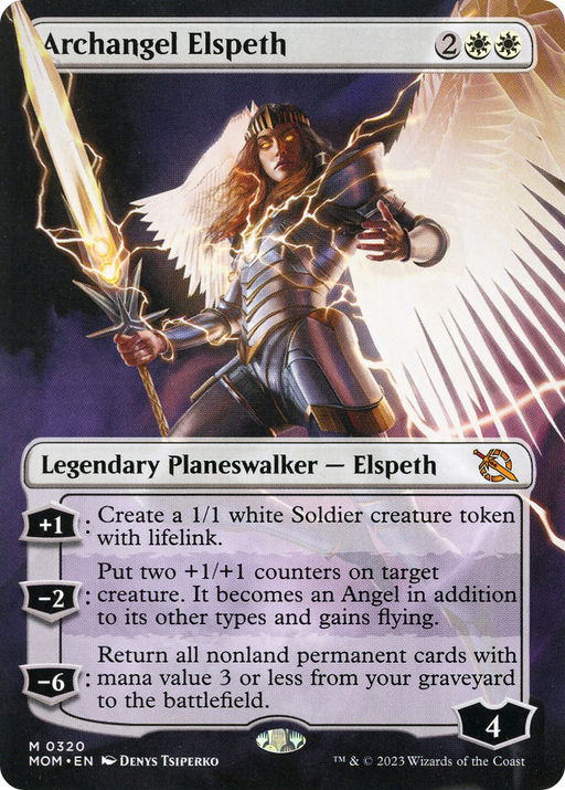 Archangel Elspeth (MOM-320) [March of the Machine] (Borderless) MTG Single Wizards of the Coast