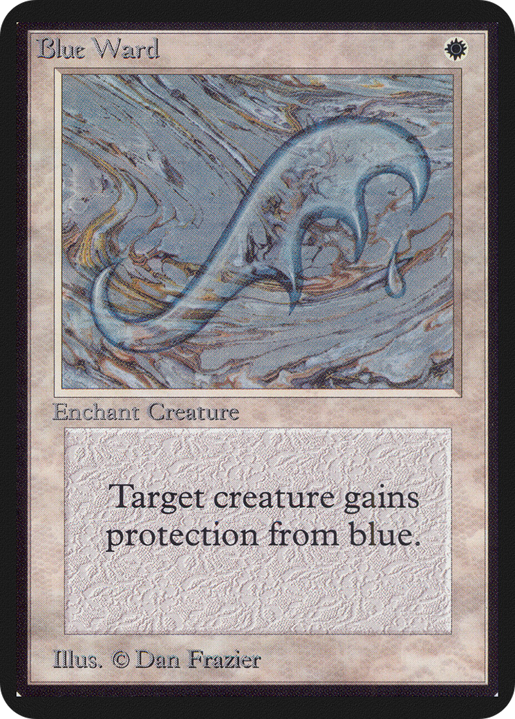 Blue Ward (LEA-) [Oldschool] Limited Edition Alpha MTG Single Wizards of the Coast