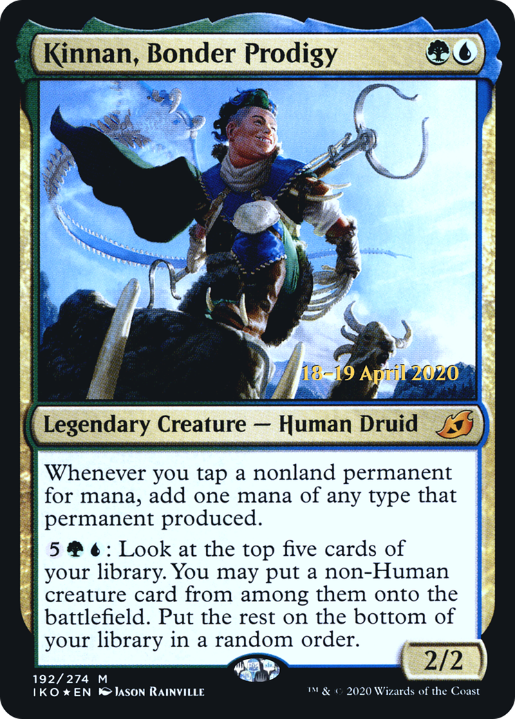 Kinnan, Bonder Prodigy (PRE-192) [Ikoria: Lair of Behemoths Promos] Foil MTG Single Wizards of the Coast