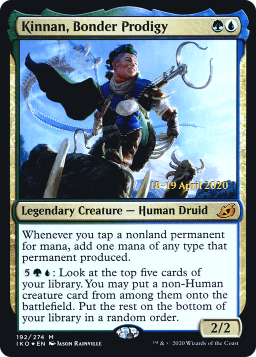Kinnan, Bonder Prodigy (PRE-192) [Ikoria: Lair of Behemoths Promos] Foil MTG Single Wizards of the Coast