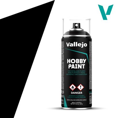 Vallejo: Aerosol 28012 Black Primer Model Paints Vallejo