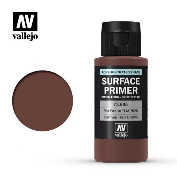 Vallejo: Surface Primer 73605 German Red Brown Model Paints Vallejo
