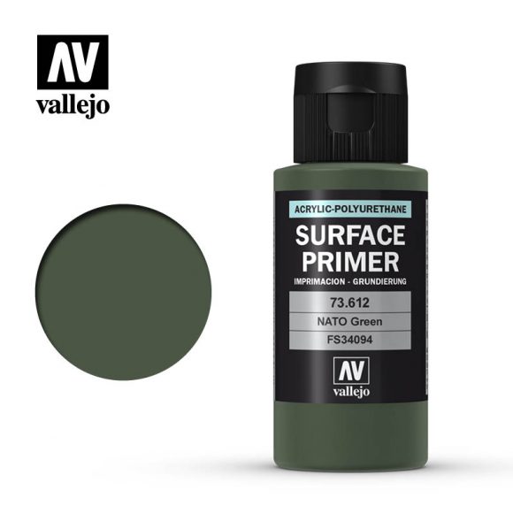 Vallejo: Surface Primer 73612 NATO Green Model Paints Vallejo