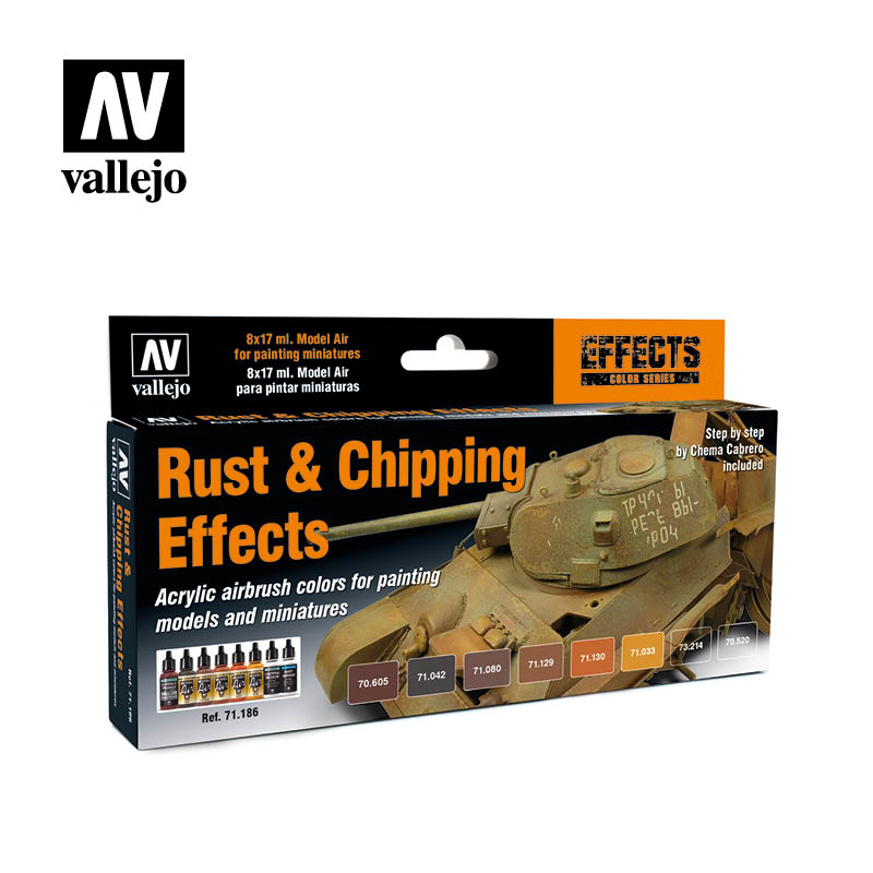 Vallejo: 71186 Rust & Chipping Effects Model Paints Vallejo