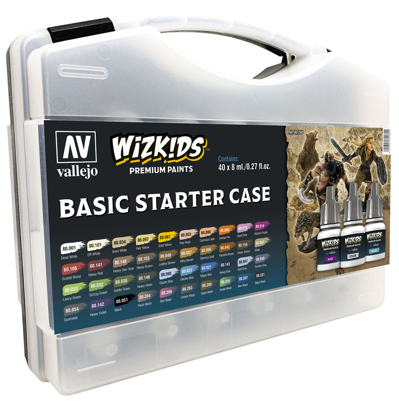 Vallejo: 80260 Wizkids Basic Starter Case Model Paints Vallejo