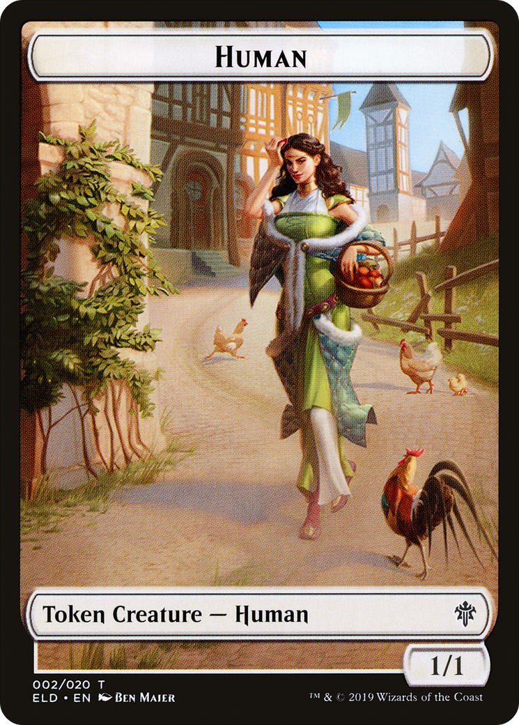 Human (ELD-002) [Tokens] Throne of Eldraine Tokens MTG Single Wizards of the Coast