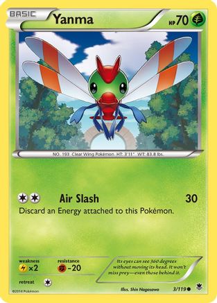 Yanma (/119) Reverse Holofoil [XY: Phantom Forces] Pokemon Single Pokémon