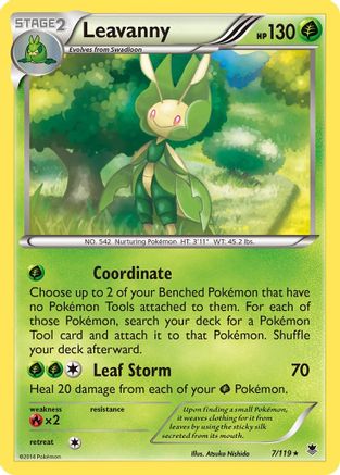 Leavanny (7/119) Reverse Holofoil [XY: Phantom Forces] Pokemon Single Pokémon