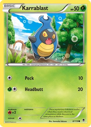 Karrablast (/119) Reverse Holofoil [XY: Phantom Forces] Pokemon Single Pokémon