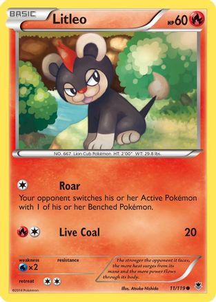 Litleo (/119) Reverse Holofoil [XY: Phantom Forces] Pokemon Single Pokémon
