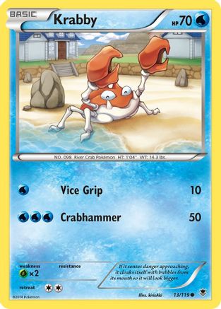 Krabby (13/119) [XY: Phantom Forces] Pokemon Single Pokémon