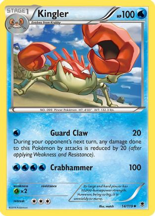 Kingler (/119) [XY: Phantom Forces] Pokemon Single Pokémon