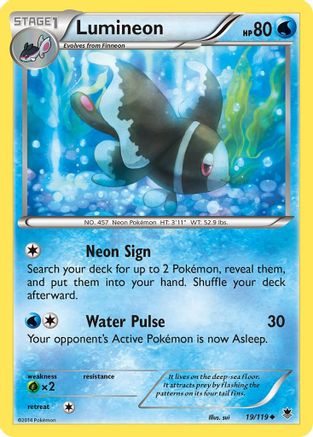 Lumineon (/119) Reverse Holofoil [XY: Phantom Forces] Pokemon Single Pokémon