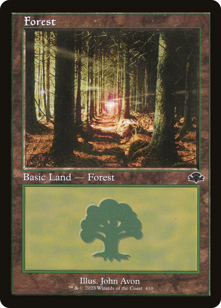 Forest (410) (DMR-410) [Dominaria Remastered] Foil MTG Single Wizards of the Coast