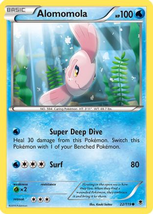 Alomomola (22/119) - [XY: Phantom Forces] Reverse Holofoil Pokemon Single Pokémon