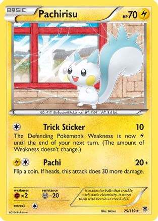 Pachirisu (25/119) [XY: Phantom Forces] Pokemon Single Pokémon