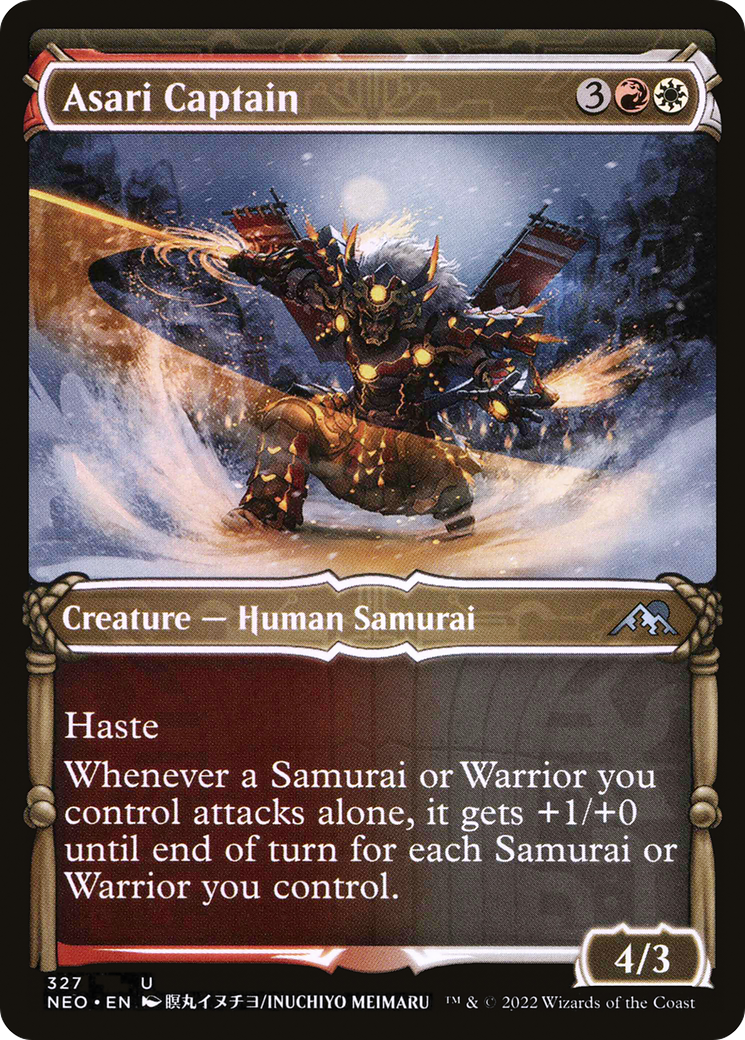 Asari Captain (NEO-327) [Kamigawa: Neon Dynasty] (Showcase) Foil MTG Single Wizards of the Coast