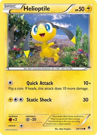 Helioptile (29) (/119) [XY: Phantom Forces] Pokemon Single Pokémon