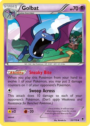 Golbat (32/119) Reverse Holofoil [XY: Phantom Forces] Pokemon Single Pokémon