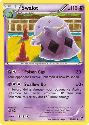 Swalot (38/119) Reverse Holofoil [XY: Phantom Forces] Pokemon Single Pokémon