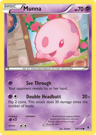 Munna (39/119) [XY: Phantom Forces] Pokemon Single Pokémon