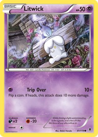 Litwick (41/119) Reverse Holofoil [XY: Phantom Forces] Pokemon Single Pokémon