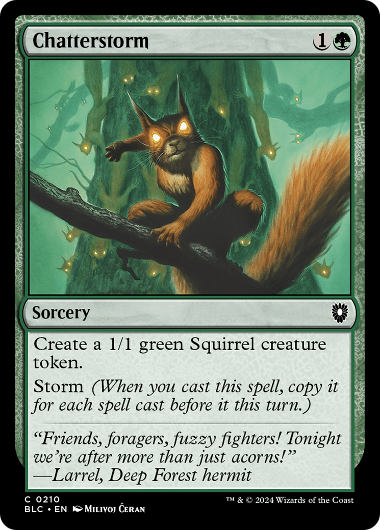 Chatterstorm (BLC-210) [Bloomburrow Commander] MTG Single Wizards of the Coast