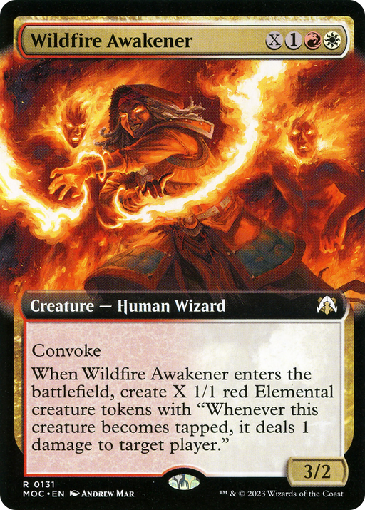 Wildfire Awakener (MOC-131) [March of the Machine Commander] (Extended Art) Foil MTG Single Wizards of the Coast