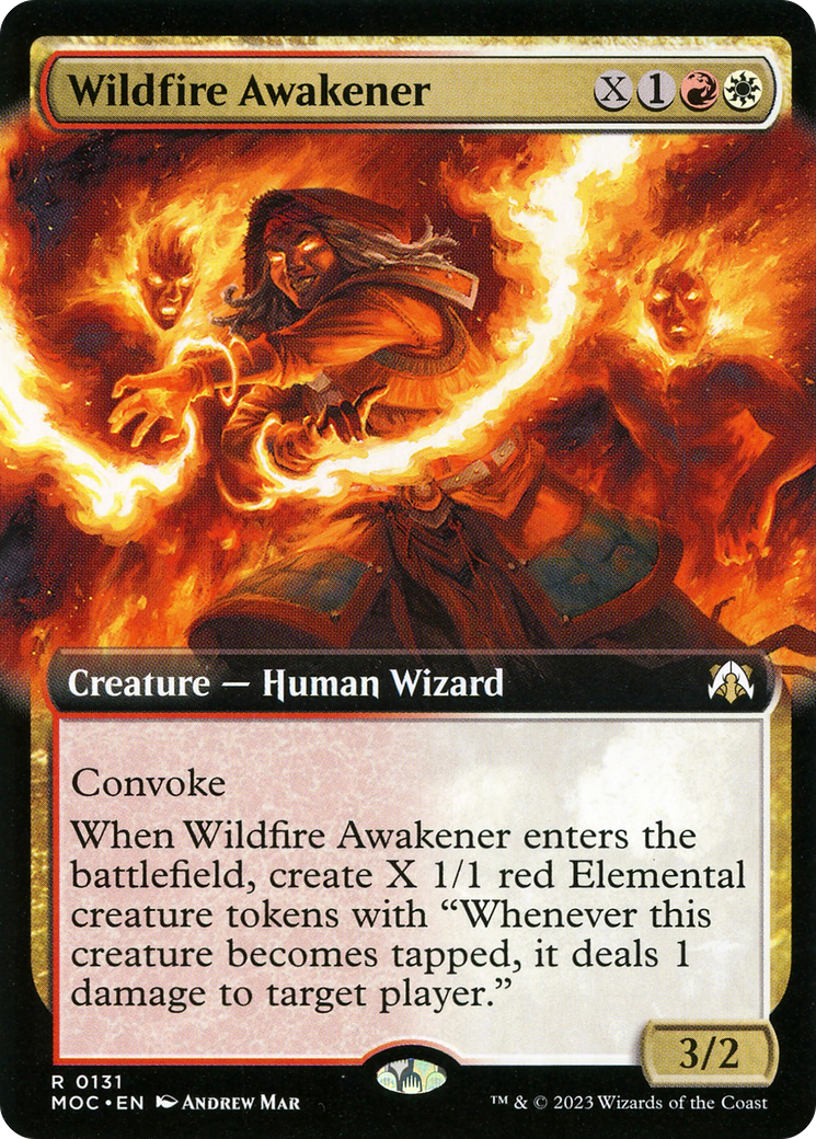 Wildfire Awakener (MOC-131) [March of the Machine Commander] (Extended Art) MTG Single Wizards of the Coast