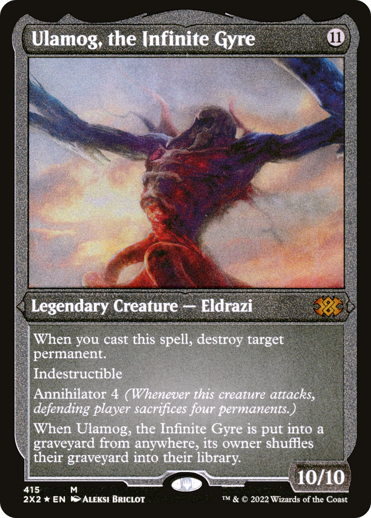 Ulamog, the Infinite Gyre (Foil Etched) (2X2-415) [Double Masters 2022] Foil MTG Single Wizards of the Coast