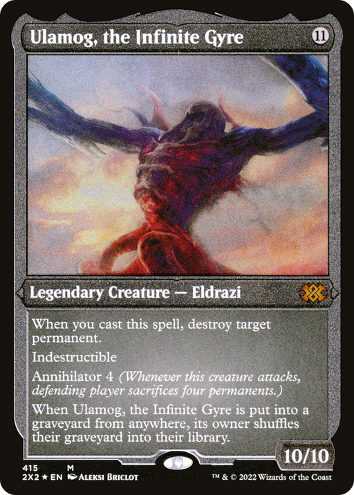 Ulamog, the Infinite Gyre (Foil Etched) (2X2-415) [Double Masters 2022] Foil MTG Single Wizards of the Coast