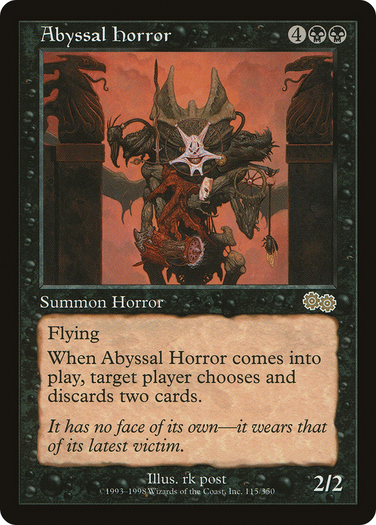 Abyssal Horror [Urza's Saga] MTG Single Magic: The Gathering