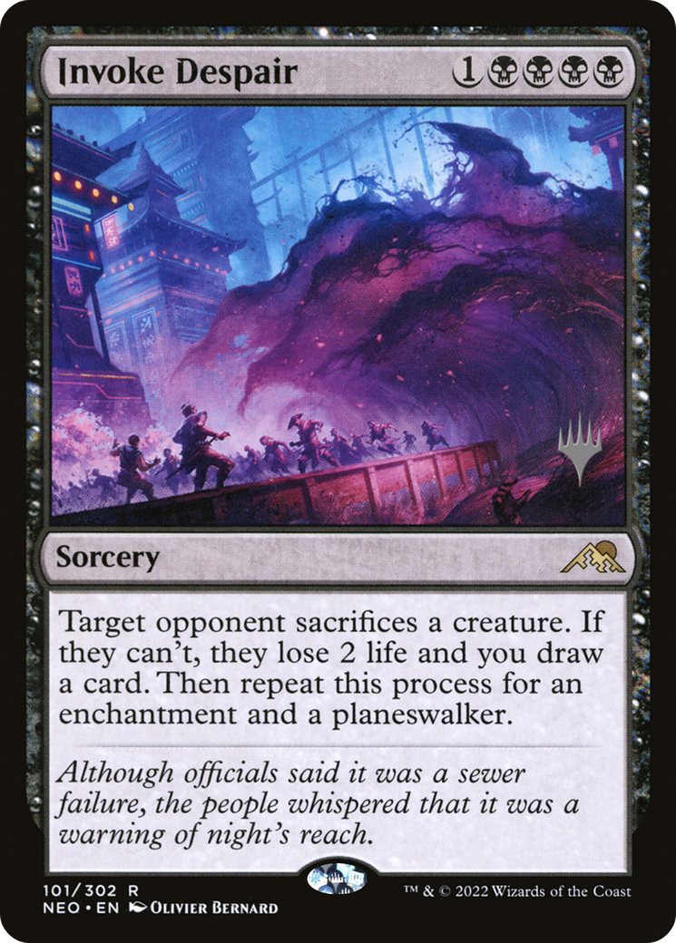 Invoke Despair (PPNEO-101P) [Kamigawa: Neon Dynasty Promos] Foil MTG Single Wizards of the Coast