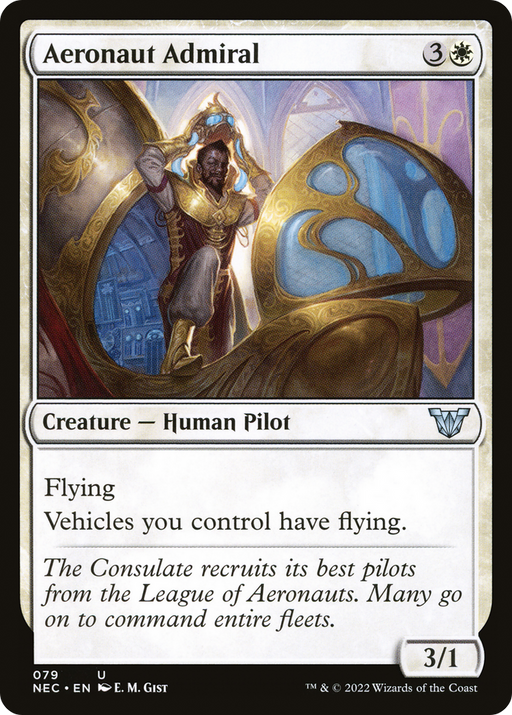 Aeronaut Admiral (NEC-079) [Neon Dynasty Commander] MTG Single Wizards of the Coast