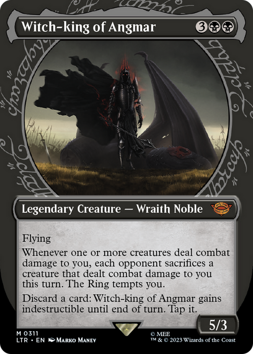 Witch-king of Angmar (LTR-311) [The Lord of the Rings: Tales of Middle-earth] (Showcase) (Borderless) MTG Single Wizards of the Coast