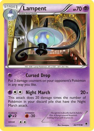 Lampent (42/119) [XY: Phantom Forces] Pokemon Single Pokémon