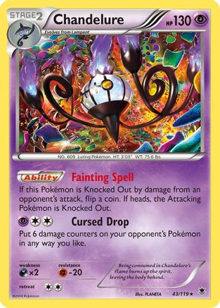 Chandelure (43/119) Holofoil [XY: Phantom Forces] Pokemon Single Pokémon