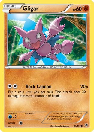 Gligar (/119) Reverse Holofoil [XY: Phantom Forces] Pokemon Single Pokémon