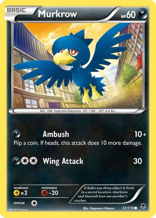 Murkrow (51/119) [XY: Phantom Forces] Pokemon Single Pokémon