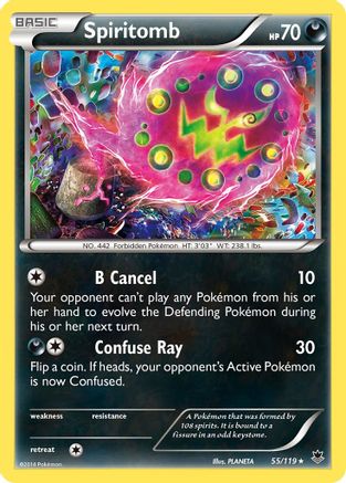 Spiritomb (55/119) Reverse Holofoil [XY: Phantom Forces] Pokemon Single Pokémon