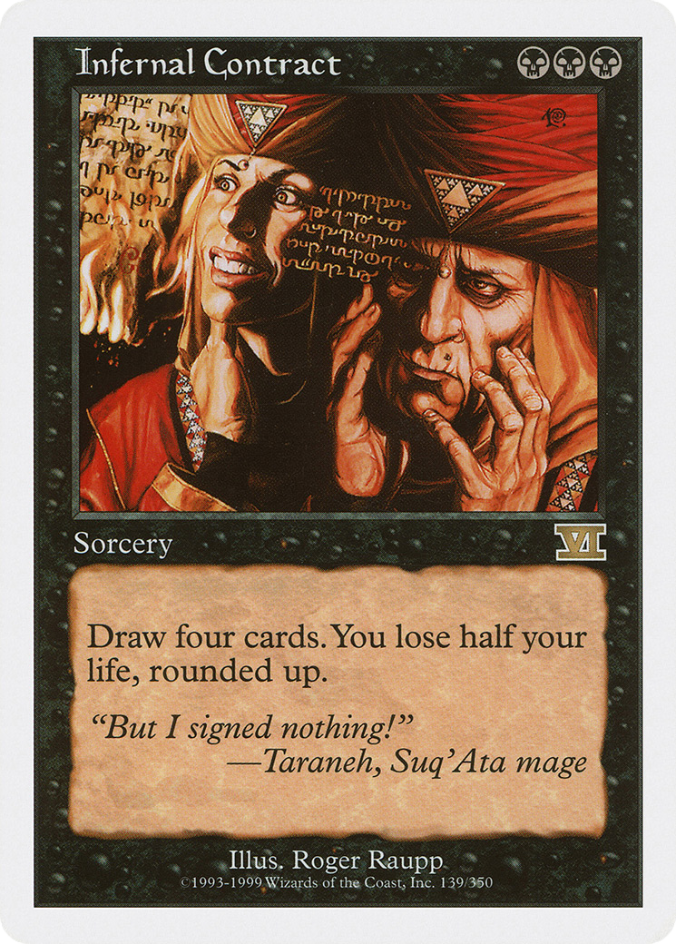 Infernal Contract (6ED-139) [Classic Sixth Edition] MTG Single Wizards of the Coast